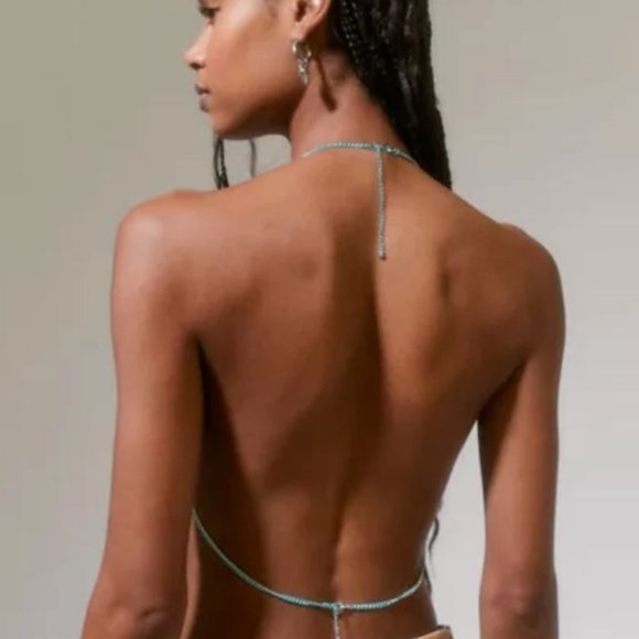 NWT Urban Outfitters Gia Metal Halter Top - Picture 3 of 3
